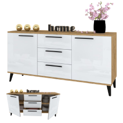 KOMODA HANA 3S CZARNE SCANDI 150