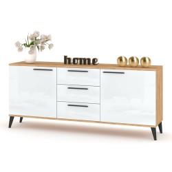 KOMODA HANA 3S CZARNE SCANDI 180
