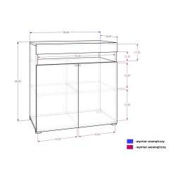 Komoda LUNA 2D + LED