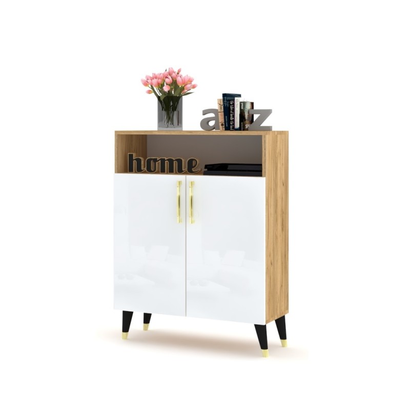 KOMODA LUNA 2D ZŁOTE SCANDI