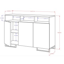 KOMODA LUNA 3D KWADRO LOFT