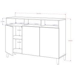 Komoda Luna 3D Scandi