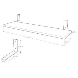 PÓŁKA DIANA 80 CM DĄB SONOMA RANT