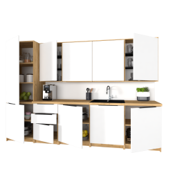 Słupek Kuchenny Stojąca Szafka Kuchenna KIRA Craft Biała Wysoka 60x200cm