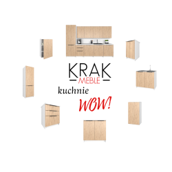 Szafka Kuchenna Dolna Stojąca KIRA 50cm z blatem Biała Artisan Cichy Domyk