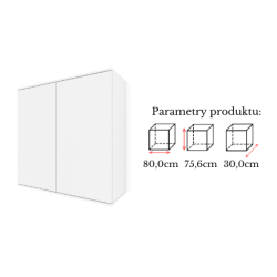 Szafka Kuchenna Wisząca Górna Premium KIRA Biała 80cm tip-on Blum