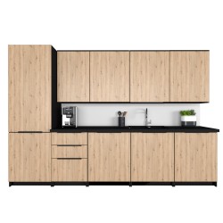 Szafka Kuchenna Wisząca Górna Premium KIRA Czarna Artisan 50cm tip-on Blum
