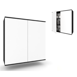 Szafka Kuchenna Wisząca Górna Premium KIRA Czarna Biała 80cm tip-on Blum
