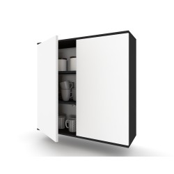 Szafka Kuchenna Wisząca Górna Premium KIRA Czarna Biała 80cm tip-on Blum