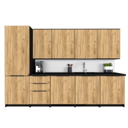 Szafka Kuchenna Wisząca Górna Premium KIRA Czarna Craft 50cm tip-on Blum