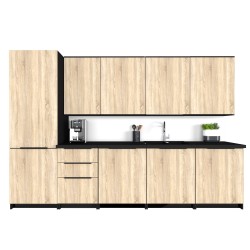 Szafka Kuchenna Wisząca Górna Premium KIRA Czarna Sonoma 60cm tip-on Blum