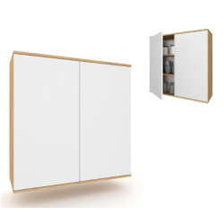 Szafka Kuchenna Wisząca Górna Premium KIRA Dąb Craft Biała 80cm tip-on Blum