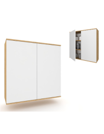 Szafka Kuchenna Wisząca Górna Premium KIRA Dąb Craft Biała 80cm tip-on Blum