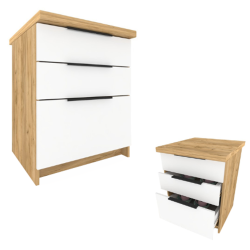 Szafka Kuchenna z Szufladami Stojąca KIRA Craft Biała 60cm Cichy Domyk
