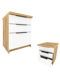 Szafka Kuchenna z Szufladami Stojąca KIRA Craft Biała 60cm Cichy Domyk