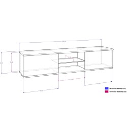 SZAFKA RTV GLORIA + LED