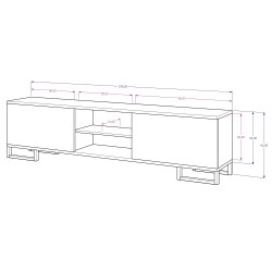 SZAFKA RTV GLORIA SILVER + LED