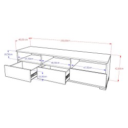 Szafka RTV Hania 3S + LED