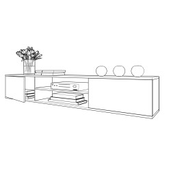 SZAFKA RTV KING BLACK 200
