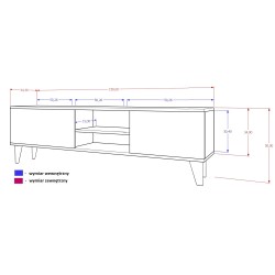 SZAFKA RTV KING SKANDI + LED