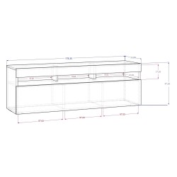 SZAFKA RTV PLAY FLY + LED