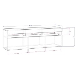 SZAFKA RTV PLAY FLY + LED