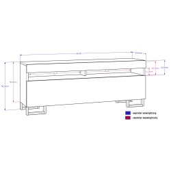 SZAFKA RTV PLAY KWADRO + LED