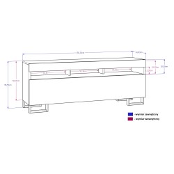 SZAFKA RTV PLAY KWADRO + LED