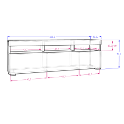 SZAFKA RTV PLAY OPEN + LED